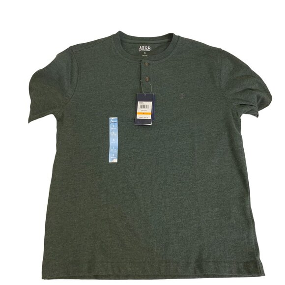 Izod Saltwater Henley Long Sleeve Shirt S Deep Forest - Picture 9 of 9